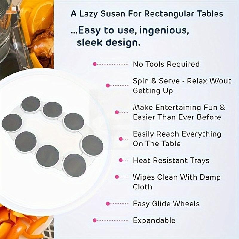 Sweet Rotating Dining Table Tray Non Skid Lazy Susan Convenient ...