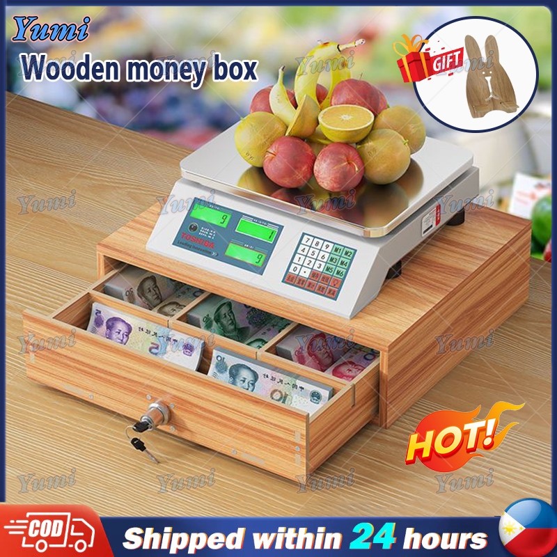 Cashier cash box with lock money organizer box Financial Office Desktop ...