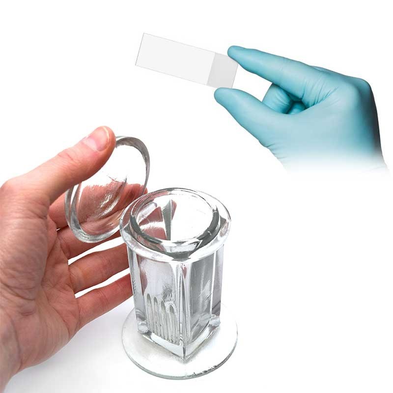Glass Staining Jar Glass Slides Staining Container Jar Coplin Jar 5PCS ...