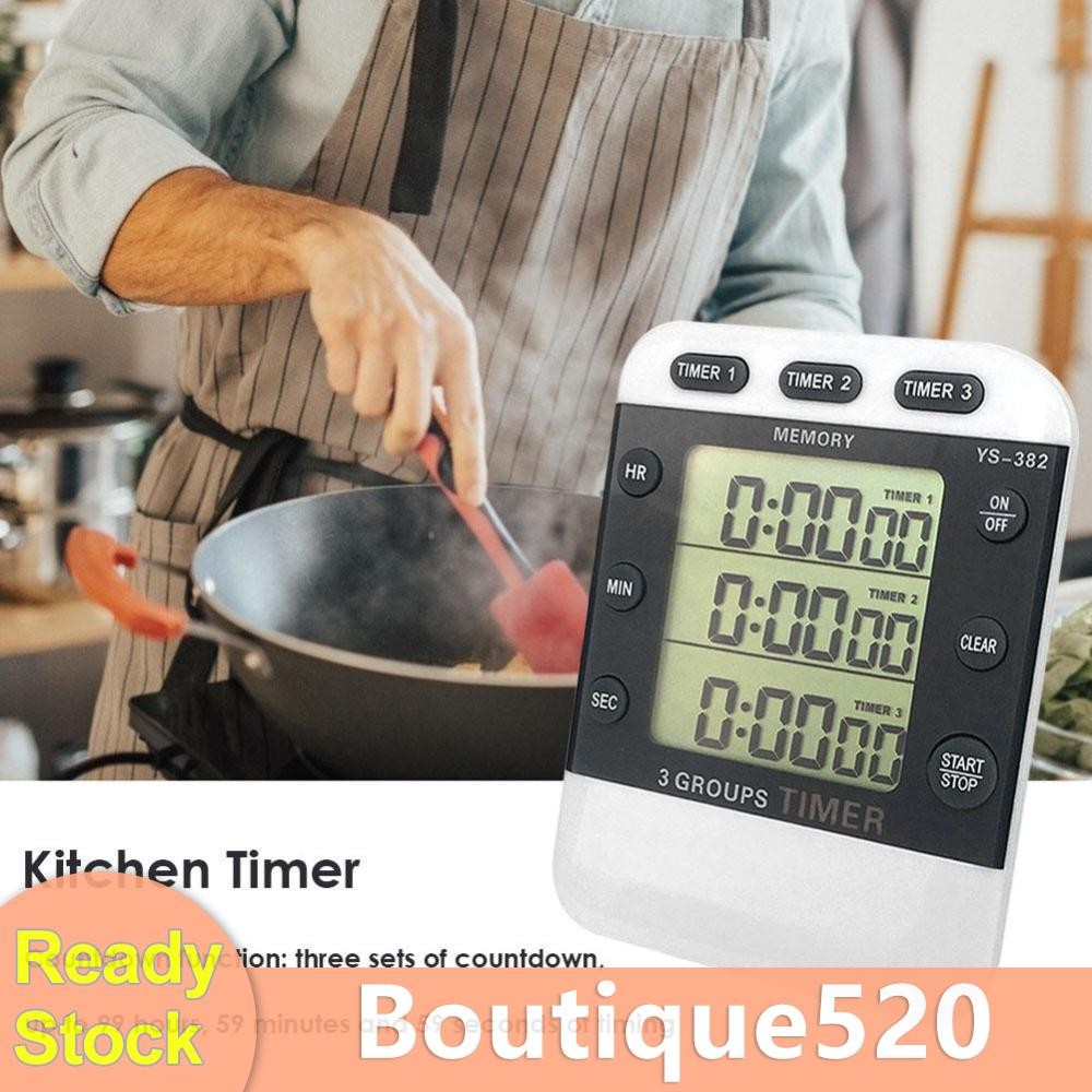 ~ Square 3-way Kitchen Timer Countdown Cooking Alarm Temporizador Home ...