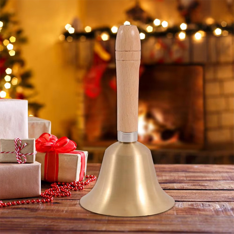 8cm*15cm Brass Hand Bell Loud Call Bell Handbell Desk Ringbell with ...