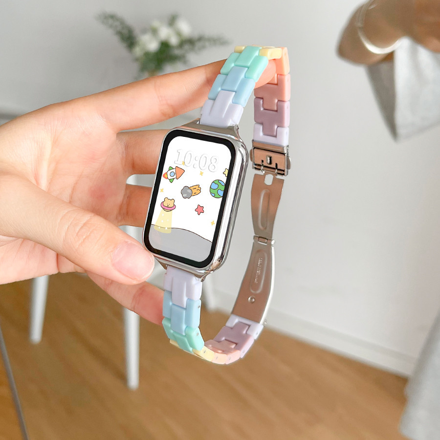 Spring Rainbow Candy Resin Watch Band for Samsung Galaxy Fit 3 SM R390 Smart Bracelet Samsung Fit3 Replacement Wristband Shopee Philippines