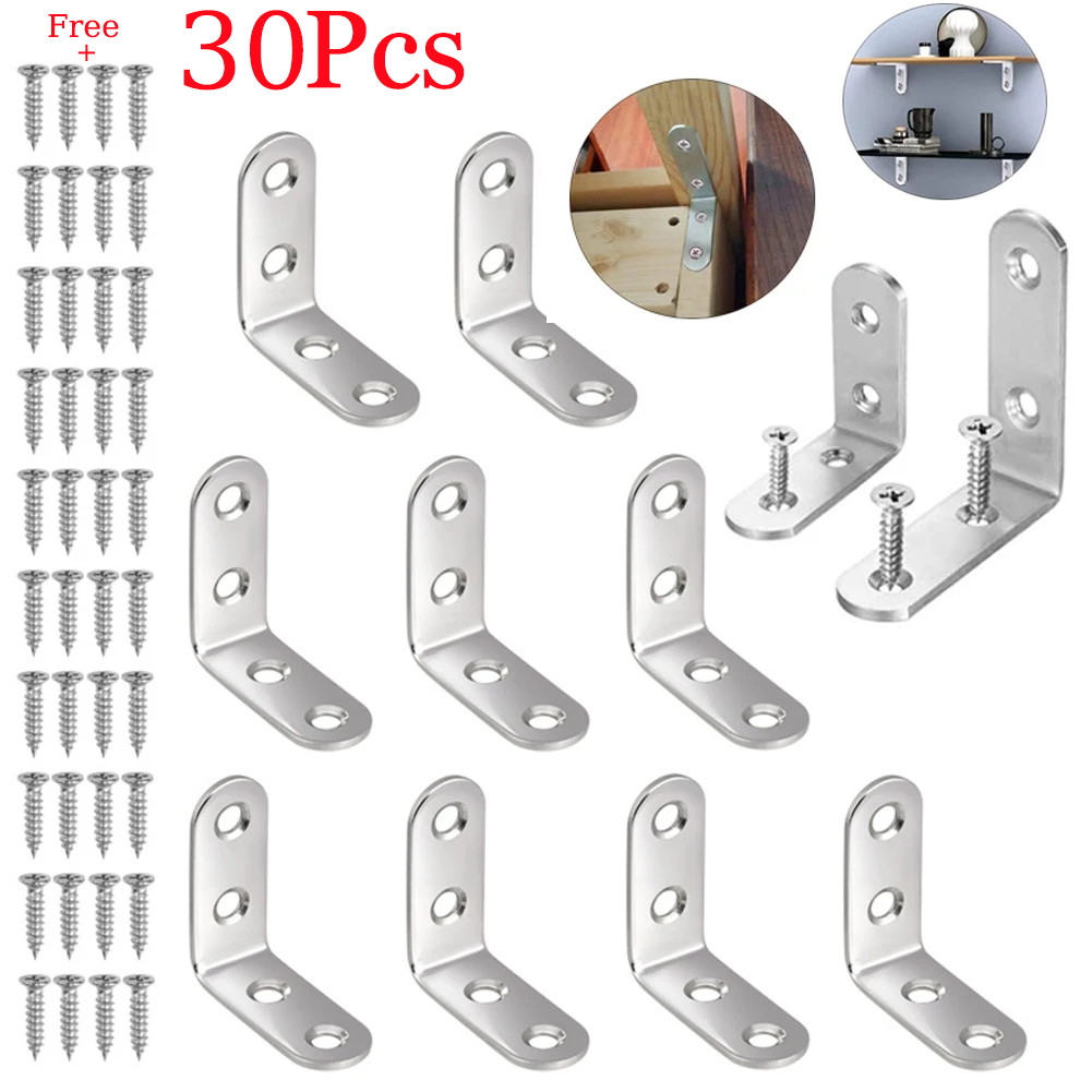 L Shaped Corner Brackets Drawer Shelf Fixing Right Angle Corners Brace