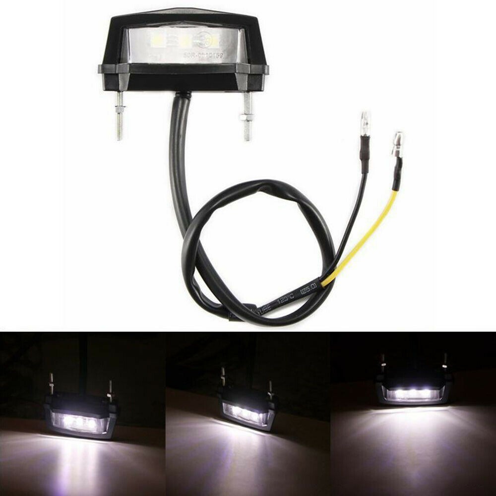 thumbnail image 2 of Universal Motorcycle LED License Plate Light – 12V White Light, Rear Tail Lamp (60x31mm) 2 of 9