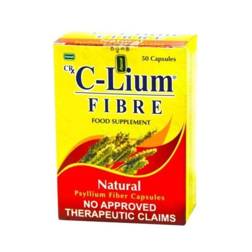 Pascual C-Lium Fibre Husk, Capsule, 500mg, 1 box x 50 capsules | Shopee ...
