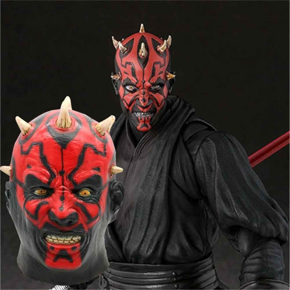 Halloween Cosplay Horror Darth Maul Latex Mask The Phantom Menace Darth ...