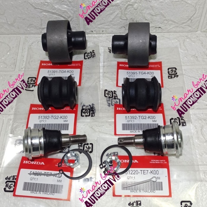 BUSHING SET BALL JOINT LOWER ARM HONDA MOBILIO BRIO BRV ORI 1SET 6PCS ...