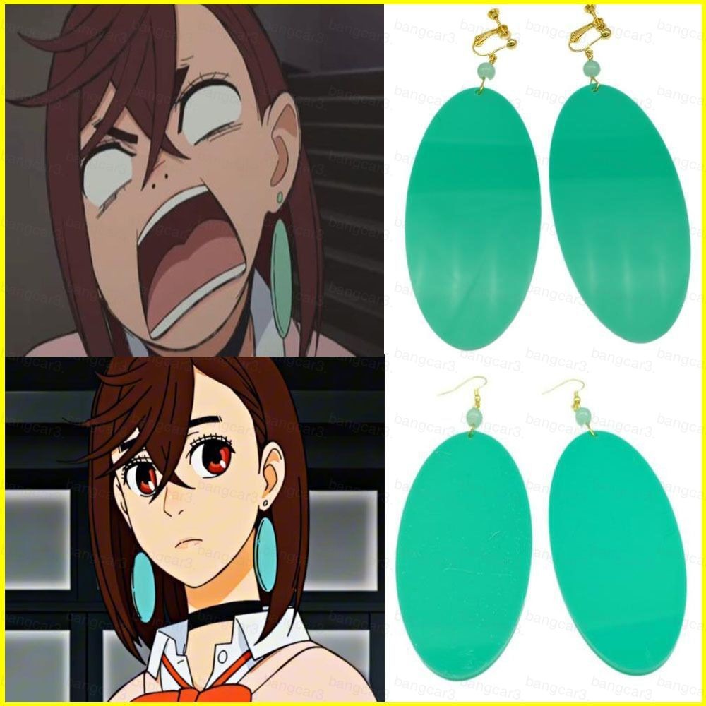 Boucles D'Oreilles Cosplay Ayase Momo - Accessoire Anime Acrylique Vert - Style Clip Ou Tige