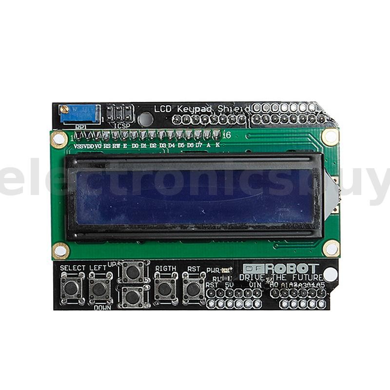 Keypad Shield Blue Backlight For Robot LCD 1602 Board Geekcreit for ...