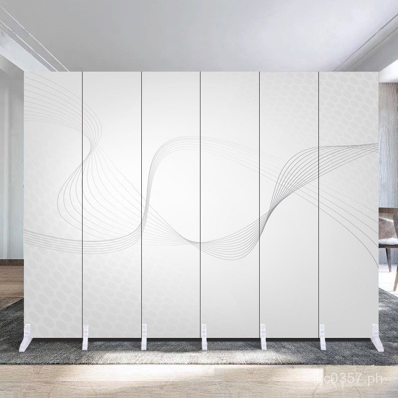 Folding Screen Office Partition Pure White Customizable Cover Cloth ...
