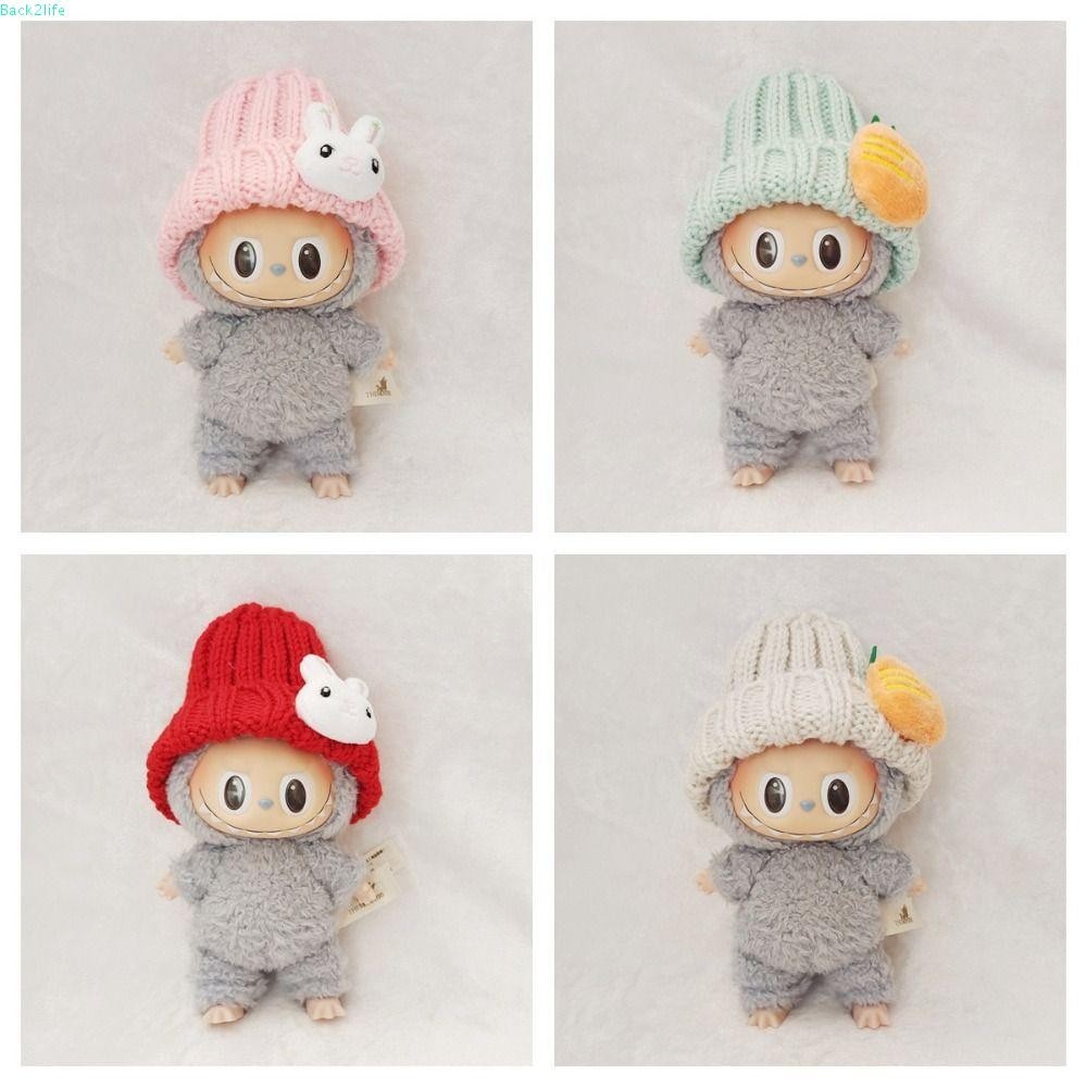 BACK2LIFE Labubu Time Hat, Cloth Soft 15cm Cotton Doll Knitted Hat ...