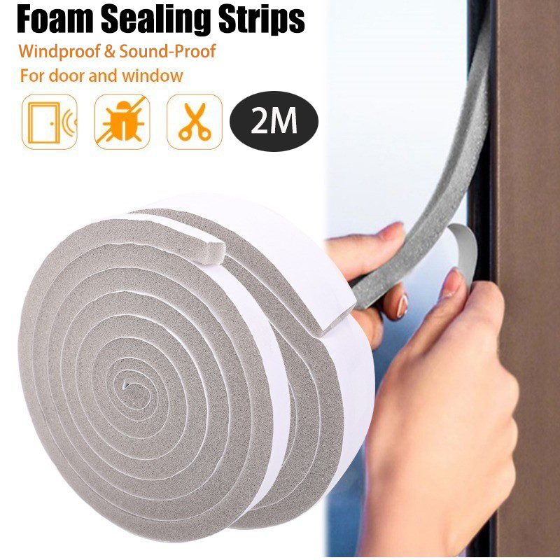 Foam Door Window Seal Strip Gasket Sponge/Self-Adhesive Soundproof Home ...