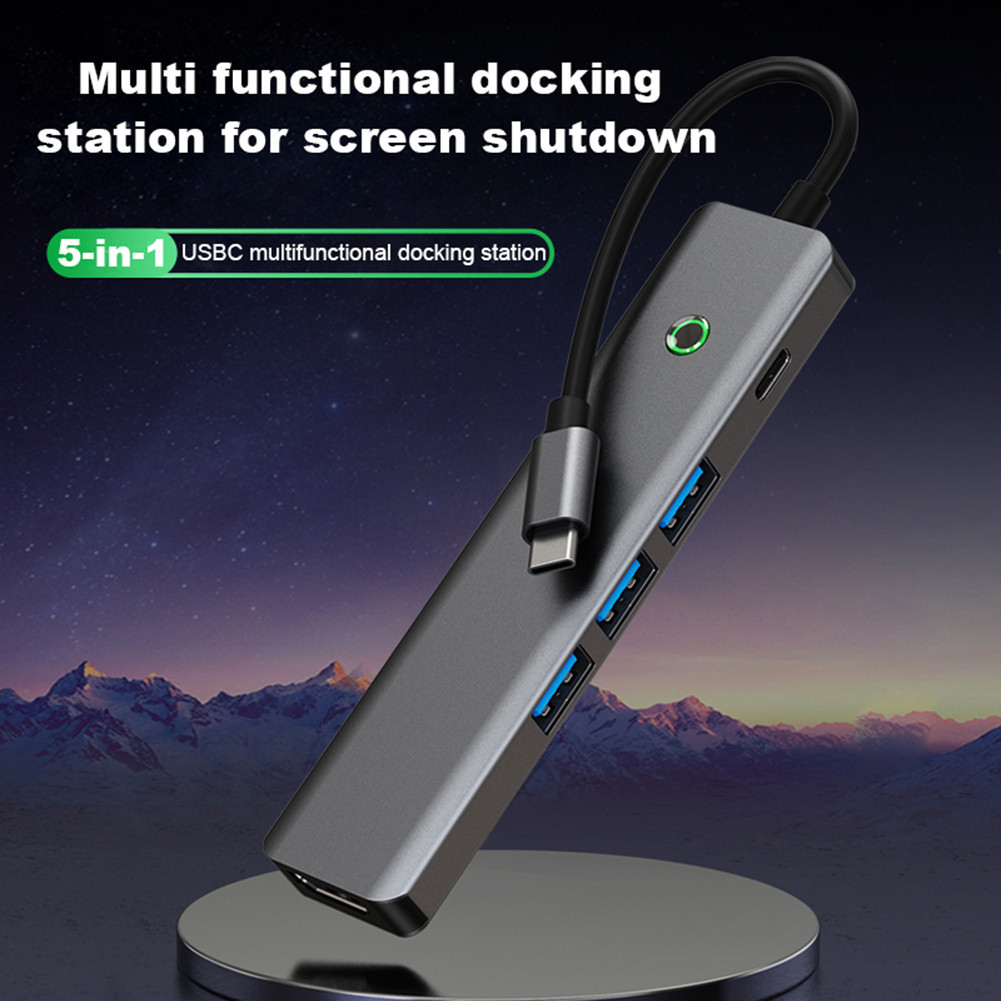 2024 NEW 6 In 1 USB C HUB With Independent Screen On/Off Switch Type-C ...