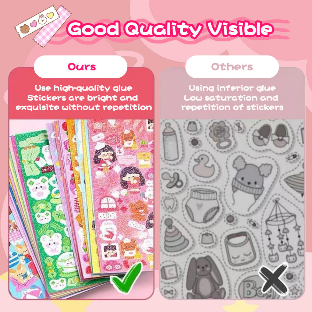 50Pcs Cute Guka Stickers Kawaii Cartoon Stickers Children's Notebook ...