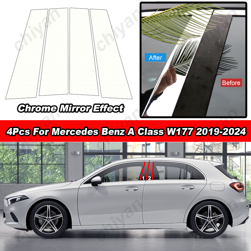 CHROME Pillar Posts For Mercedes E-Class 10-16 (4dr/5dr) W212 6pc - Foto 11