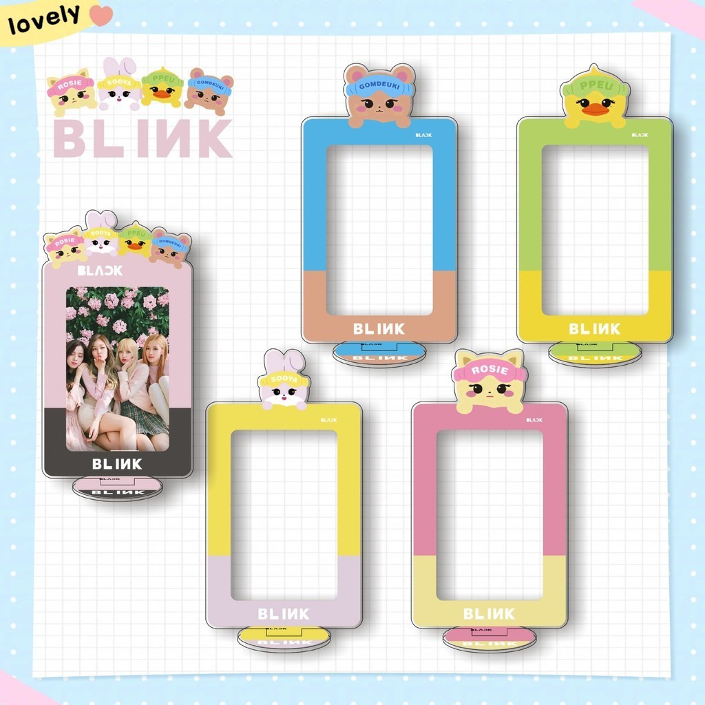 Kpop Blackpink Acrylic Standing Sign BP Cartoon Desktop Standing Sign ...