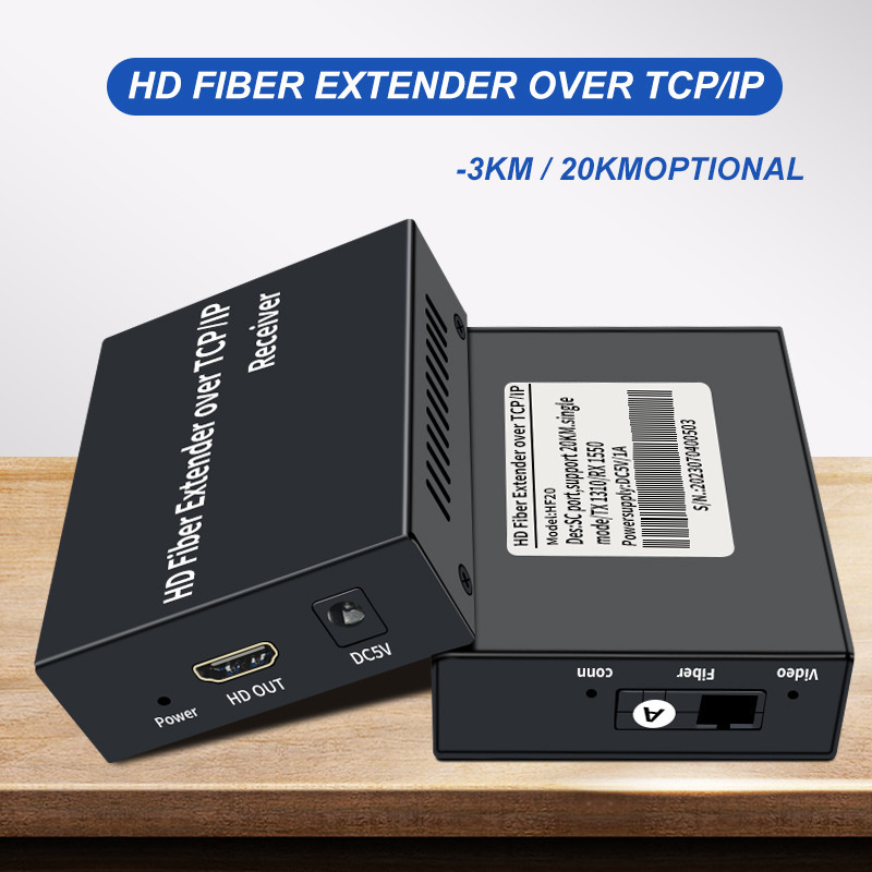 3km 20KM HDMI Fiber Extender Transceiver Over SC Fiber Optical Cable ...