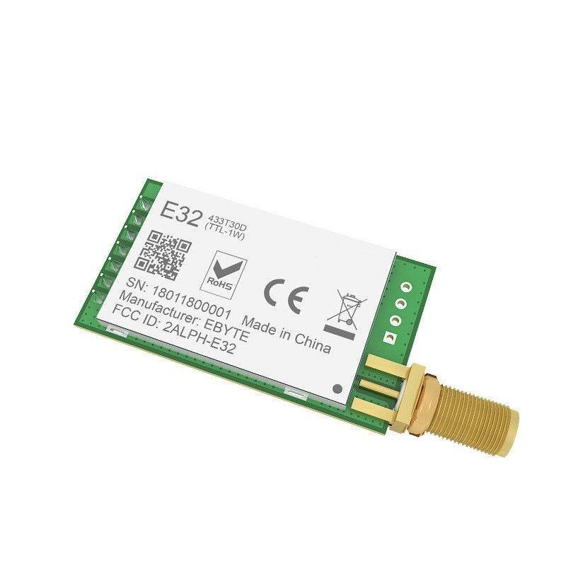 RQ＞SX1278 LoRa 433MHz 30dBm 1W Serial Port Transceiver E32-433T30D SMA ...