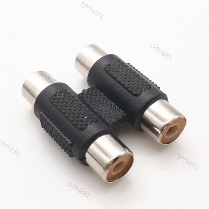 2 RCA to 2RCA female Coupler Connector Adapter Socket Extension ...