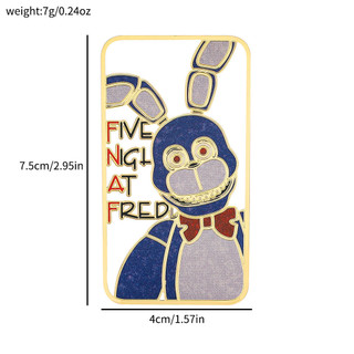 FNAF Creative Metal Bookmarks Funny Five Night at Freeddys Figure Card ...