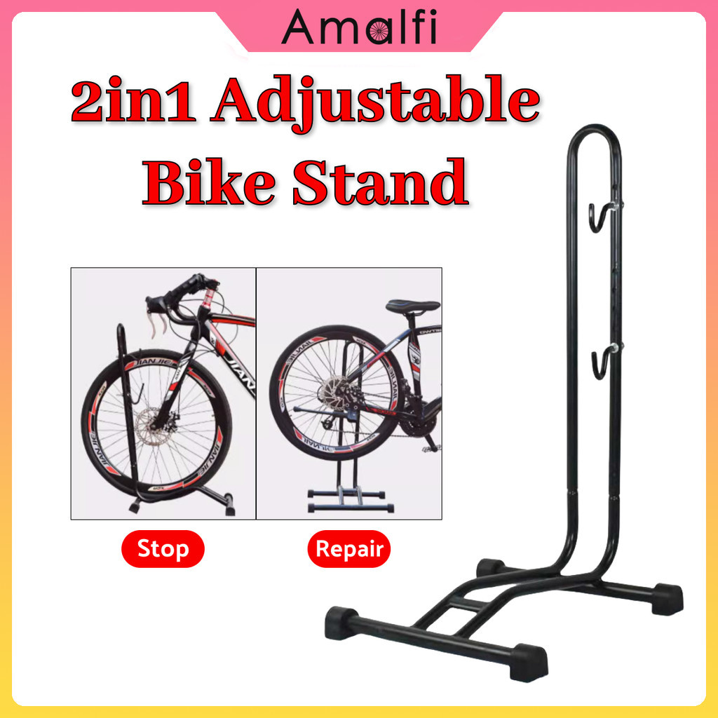 2in1 Adjustable Bike Repair Stand for MTB Bike Stand Insert Frame L Shape Wheel Hub Parking Rack Shopee Philippines