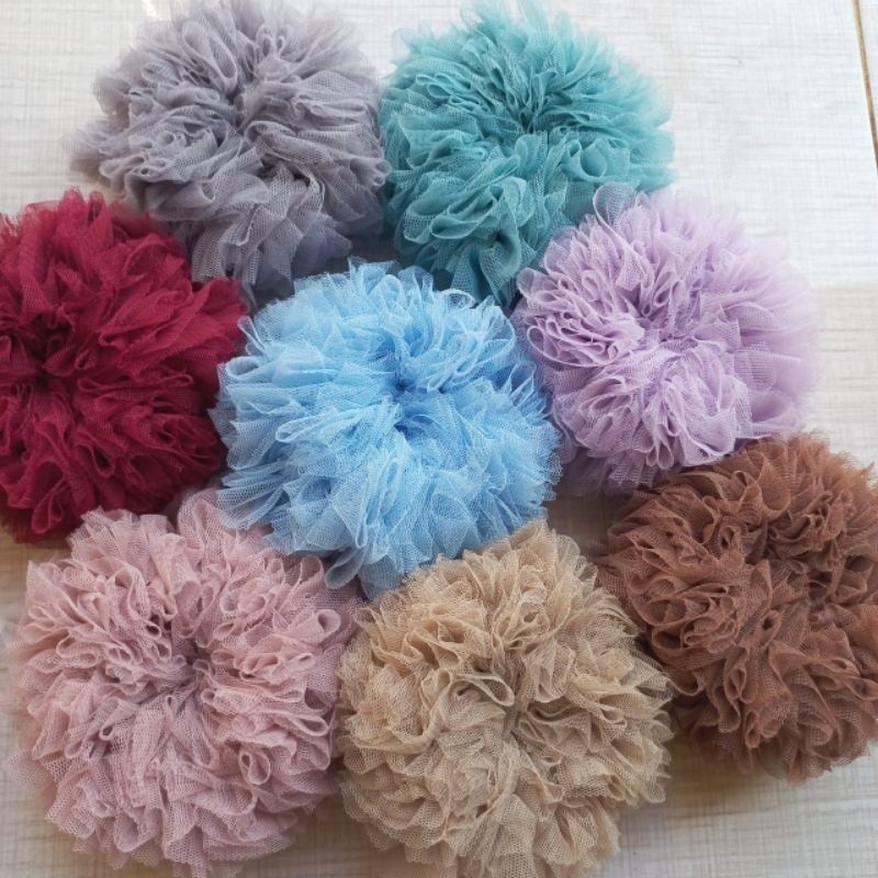 ROU HIJAB Promo Scrunchie, Jumbo Tile Tille Hijab Bun, Premium Grade ...