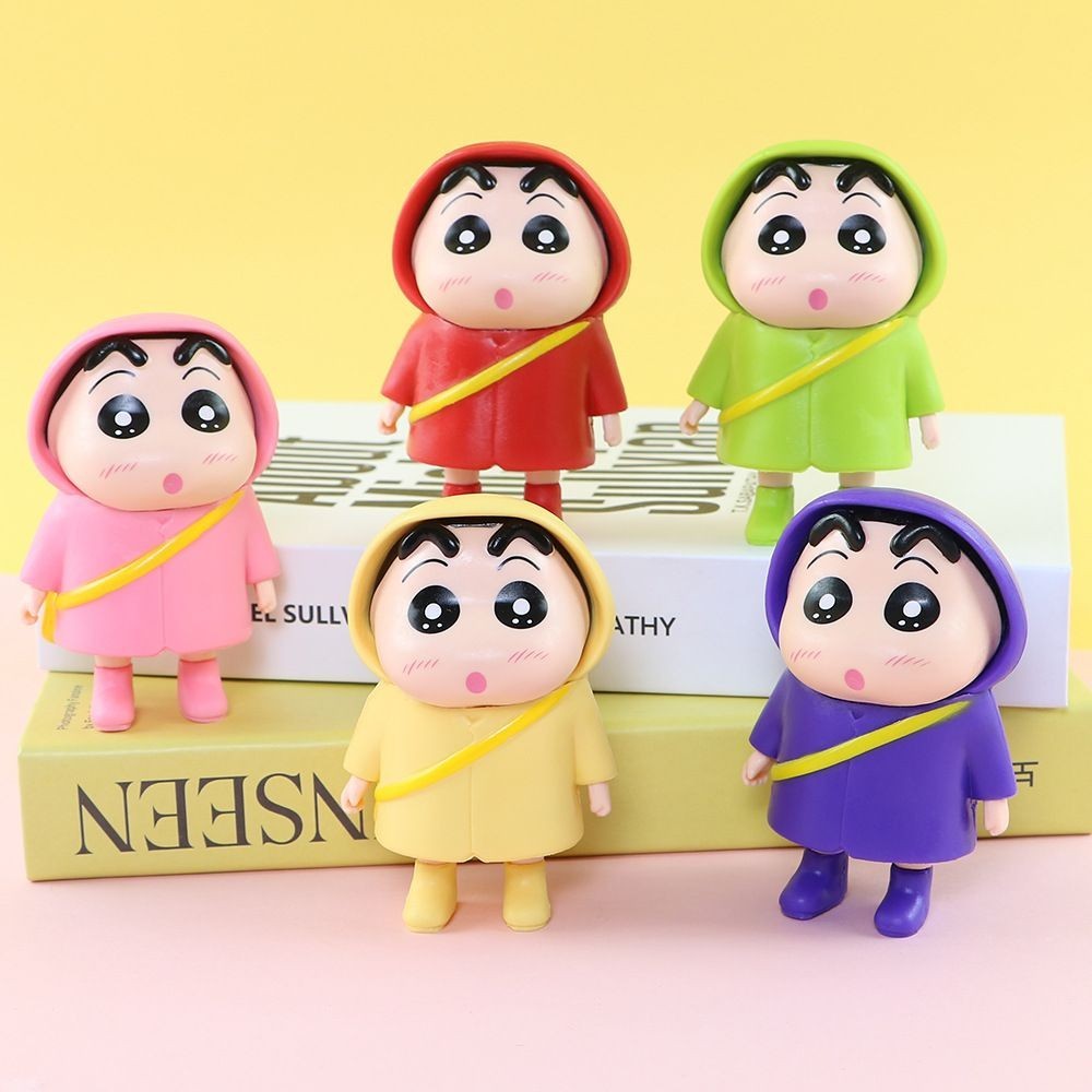 Nohara Shinnosuke Q Version Crayon Shin-Chan Figure Raincoat Shin-Chan ...