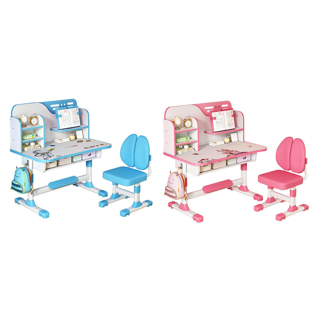 TW 2Pcs Set Premium Kids Study Desk Chair Set Height Adjustable Children School Study Table Chair Set with Astronaut Pattern Shopee Philippines