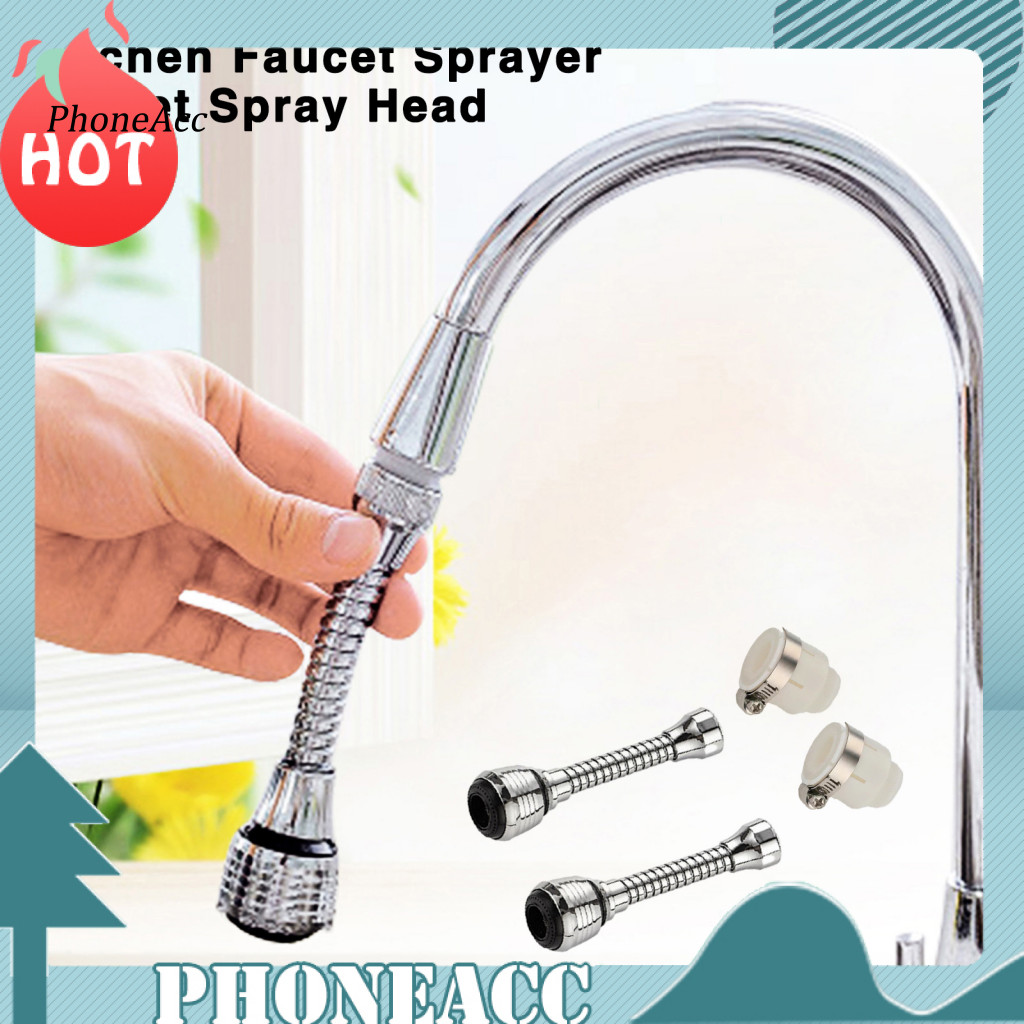 Sink Sprayer Nozzle Faucet Extender 360-degree Flexible Sink Faucet ...