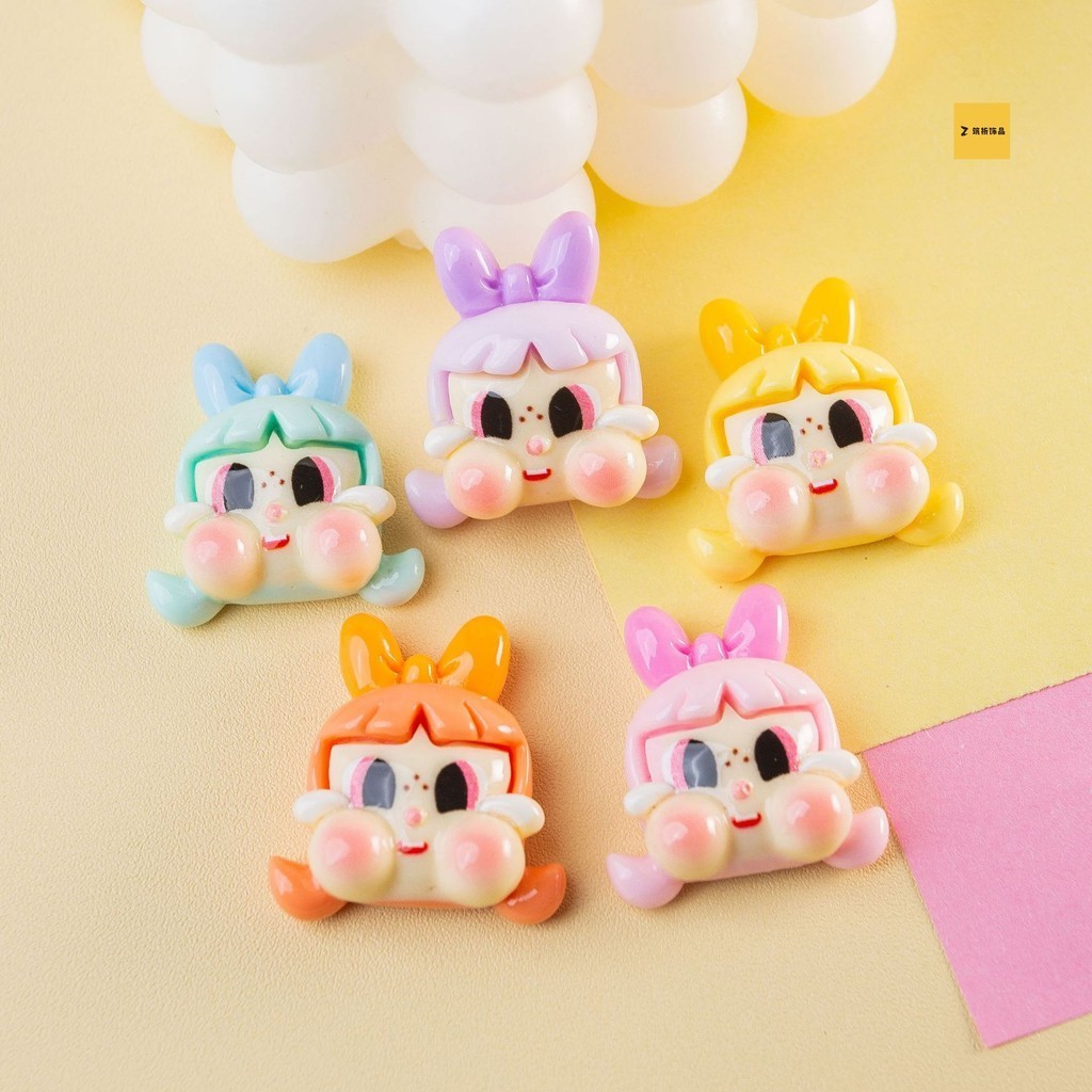 Cartoon Powerpuff design Accesories for Women Bubbles Jibitz Charm ...