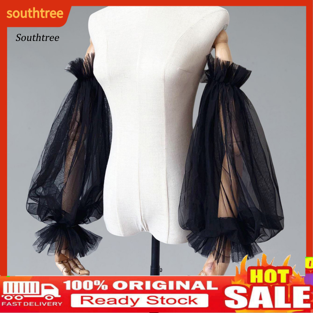 SOU_ Thin Gloves Glossy Mesh Gloves Elegant Bride Mesh Arm Sleeves for ...