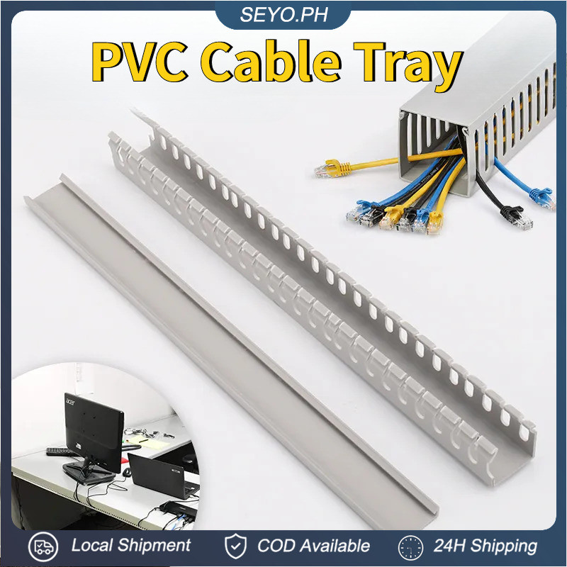 PVC Open Slot Wiring Raceway Duct with Cover Cable Management System To ...