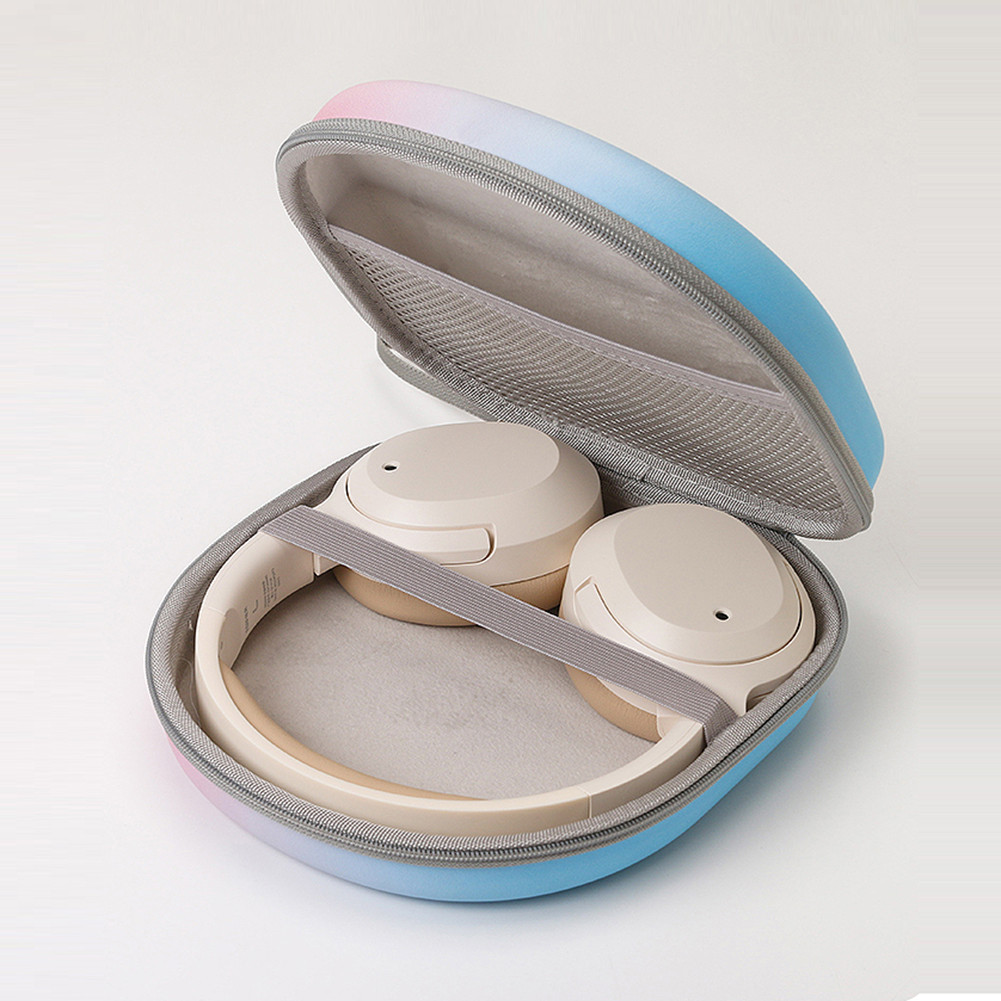 Headphone Storage Bag Anti-Drop Travel Storage Case with Mesh Pocket ...