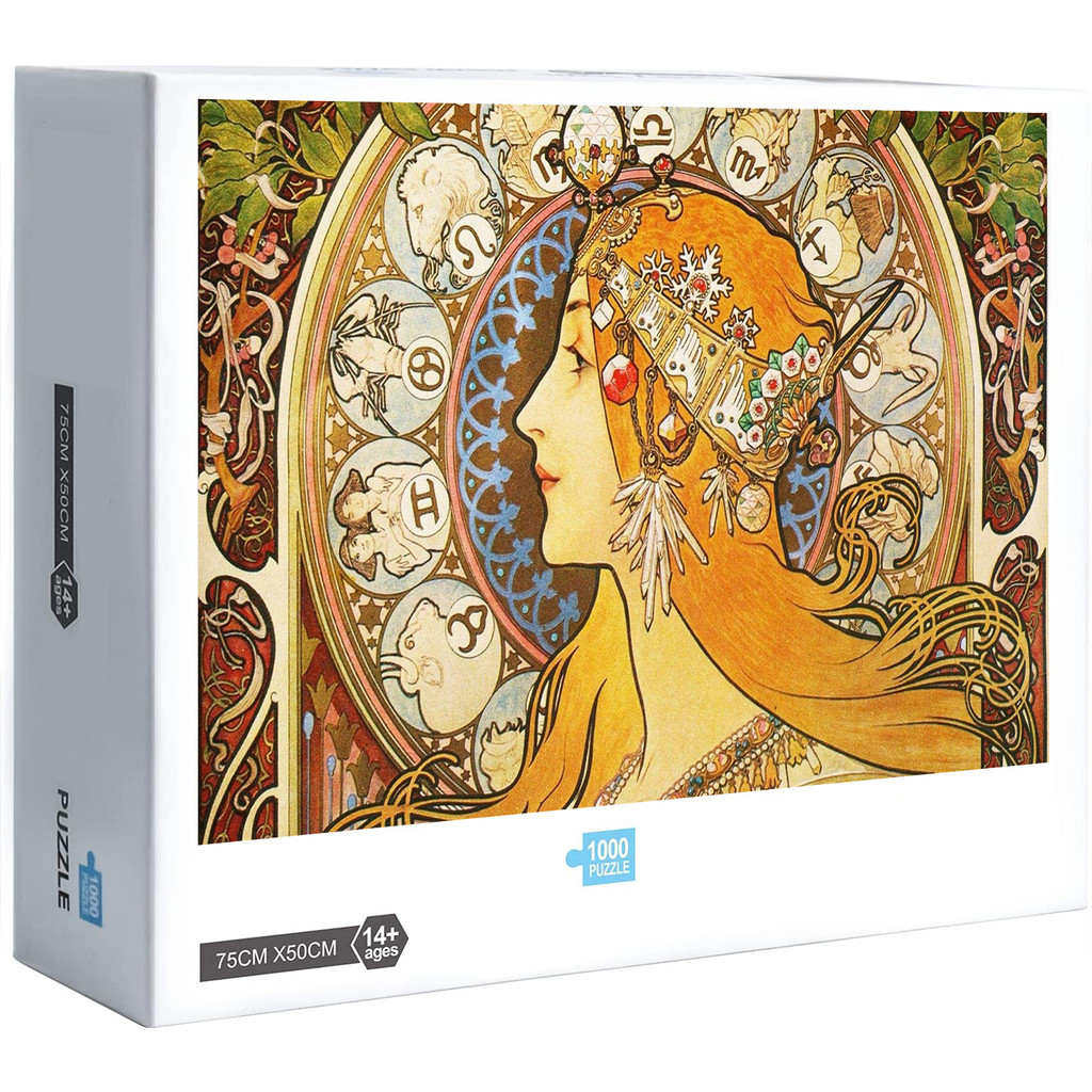 Alphonse Maria Mucha - Reverie, 1000 pieces, Mega Puzzles (Vintage series) : r/Jigsawpuzzles