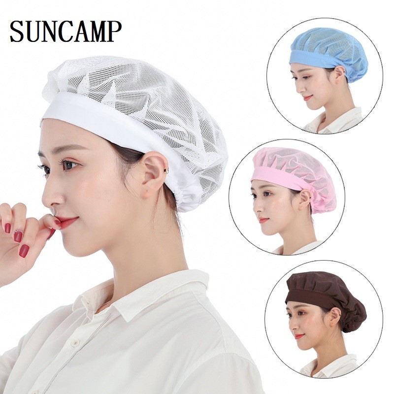 Chef Hat Fashion Food Service Cooking Cap Chic Business Work Hair Nets ...