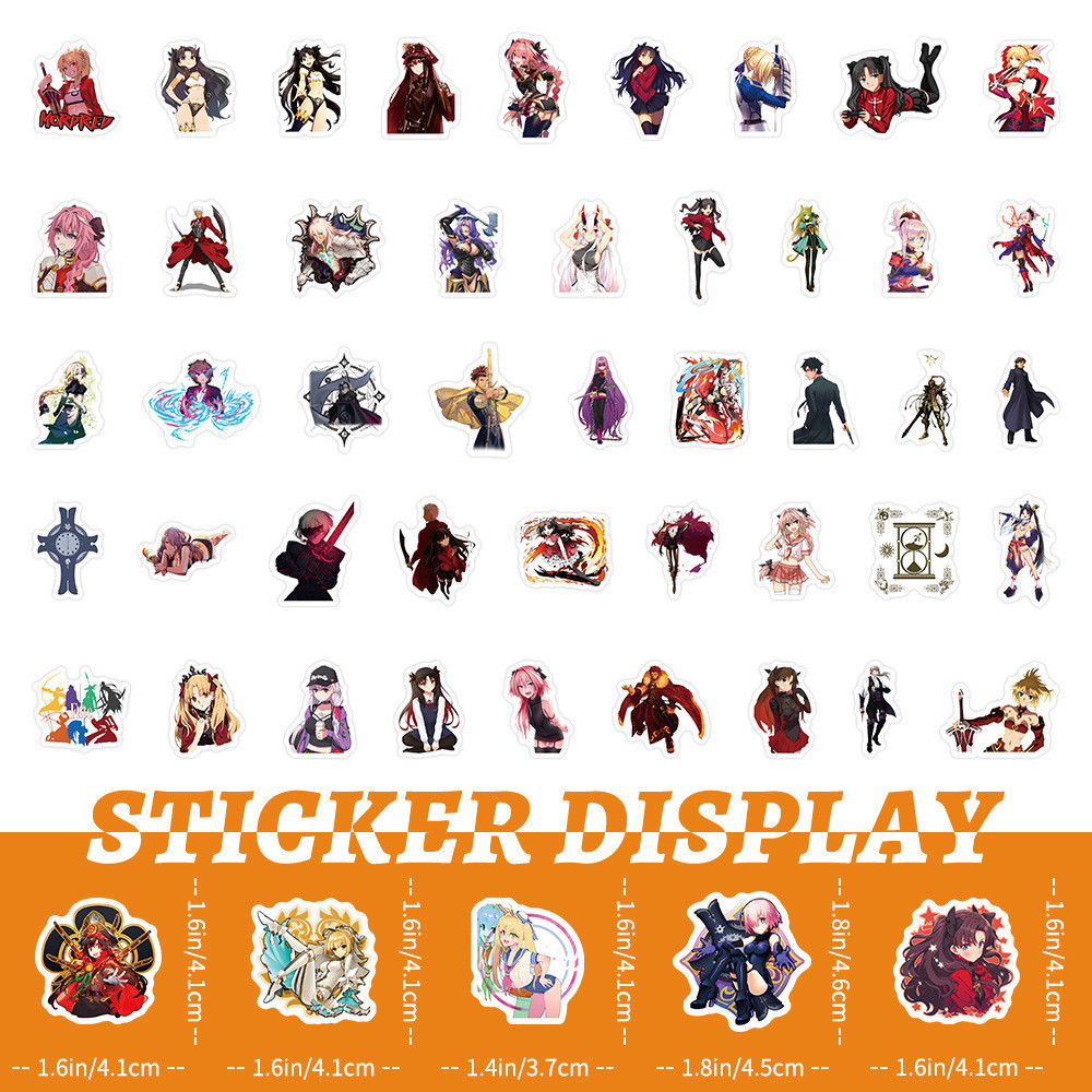 100 pcs Fate/Grand Order Anime Game Waterproof Scrapbook Stickers ...