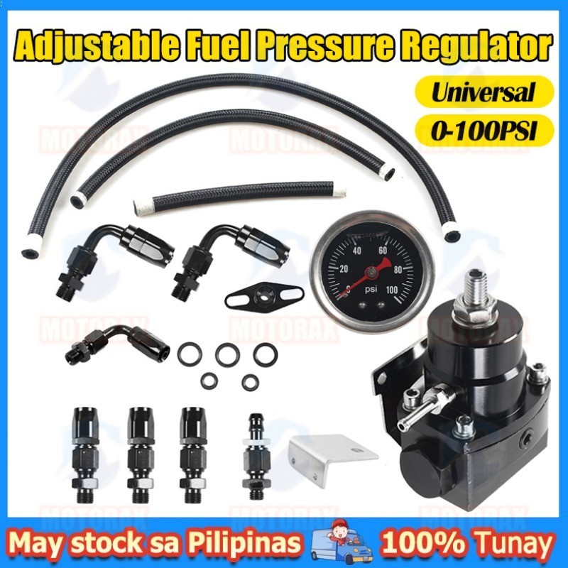 Universal Adjustable Fuel Pressure Regulator Kit 100psi Guage AN6 - Foto 10