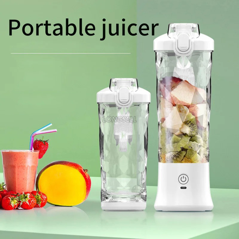Portable Blender Juicer 600ml Multifunctional Usb Charging