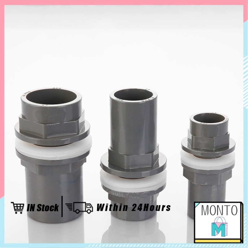 PVC Connector Aquarium Inlet Outlet - 20/25/32/40mm Fish Tank Water ...