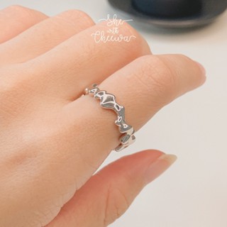 COD 【Free Gift】Cheewa | silver925 | Melty ring, sterling silver ring, simple, resizable