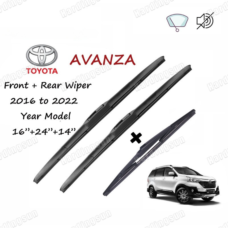 （Quality)Toyota AVANZA Wiper Blade 16"/24"14"for 2016 to 2021 AVANZA
