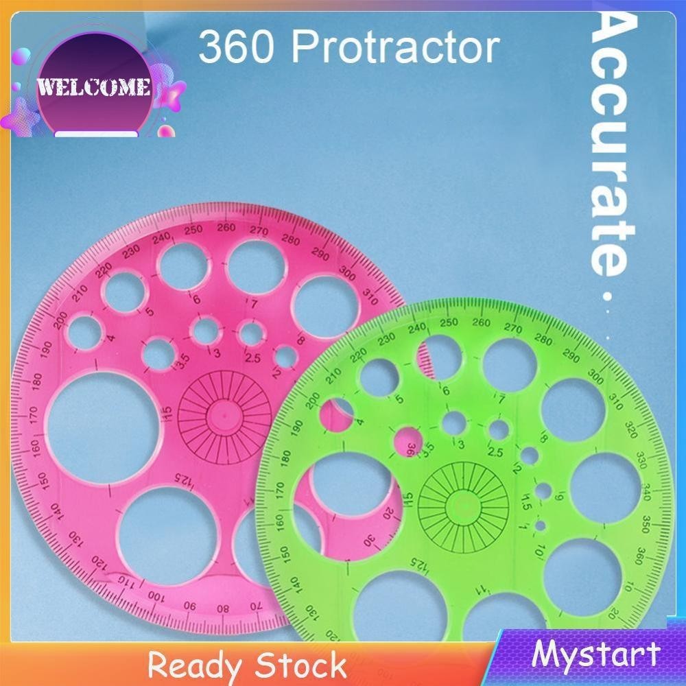 360 Degree Round Ruler Circle Office School Drafting Template ...