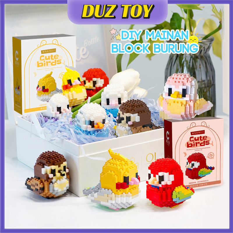【DUZ】Cute Bird Series Small Particle Mini Building Blocks Bird Model ...