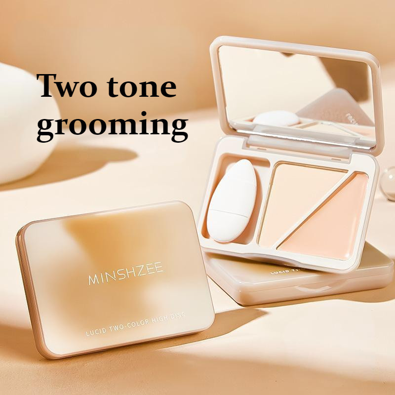 Double Colors Highlighter Contour Powder Concealer Palette Two Tone ...