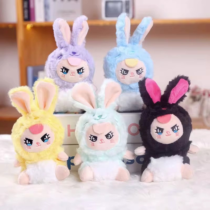 Lily Rabbit Little Town Series Kawaii Keychain Plush Anime Doll Keyring ...