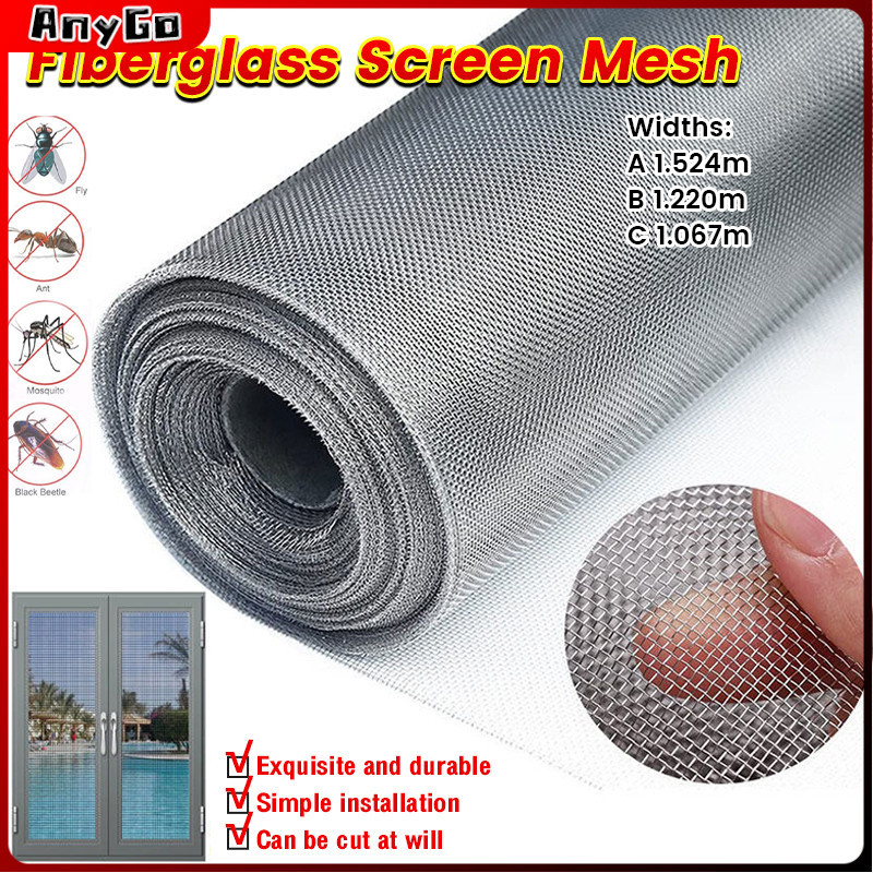 AnyGo Windows Screen and Screen Door Replacement DIY Durable Fiberglass ...