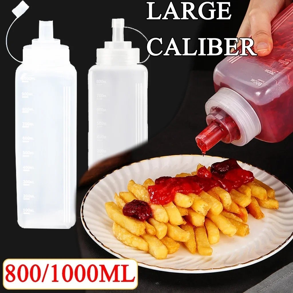 Large Caliber Squeeze Condiment Bottles with Lid / Multi-purpose ...