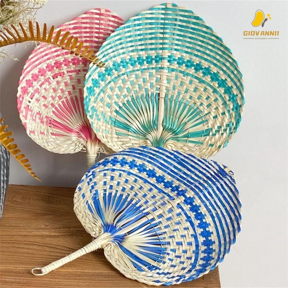 GIOVANNI1 Rattan Fan, Handmade Natural Straw Woven Fans, Art Craft ...