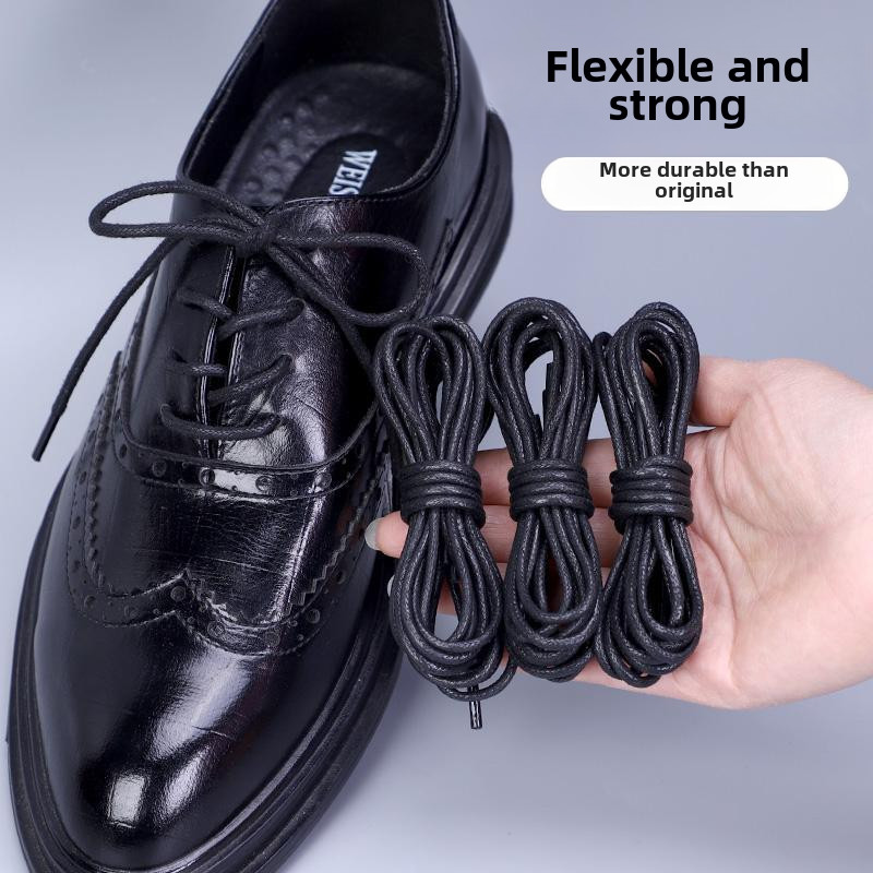 Shoemate Wax Round Shoelaces  Polyester Dress Shoe Laces For Boots &  Oxfords, Multiple Colors & Lengths Leather Shoe Laces