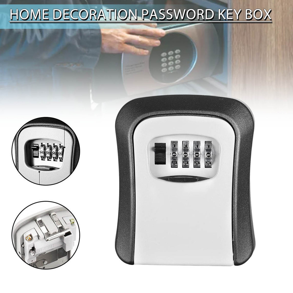 Outdoor Wall Mounted 4-Digit Combination Code Key Lock Storage Safe ...